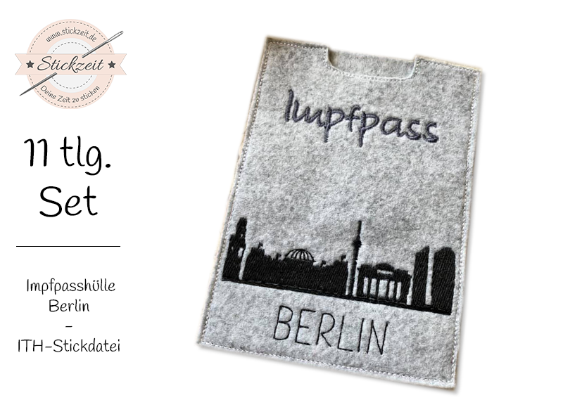 Impfpasshülle Berlin - ITH-Stickdatei